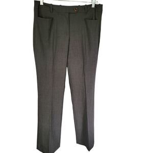 Calvin Klein Charcoal Grey Modern Fit Mid Rise Classic Minimal Dress Pant Size 4